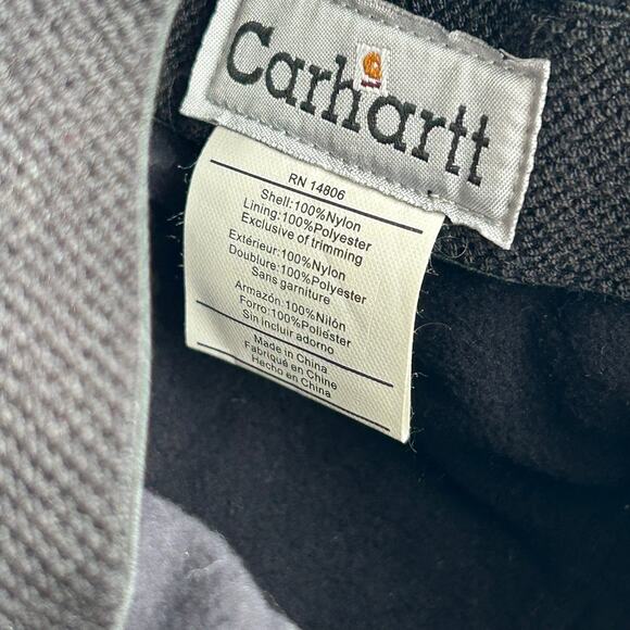 Carhartt Trapper Hat Cap Insulated Nylon Canvas Lined Ear Neck Flap - Picture 6 of 6